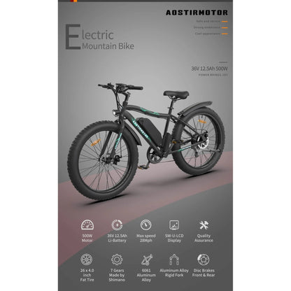 AOSTIRMOTOR SO7-P Commuting and Hunting Electric Bike