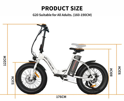 AOSTIRMOTOR G20 Low Step Fat Tire 500W