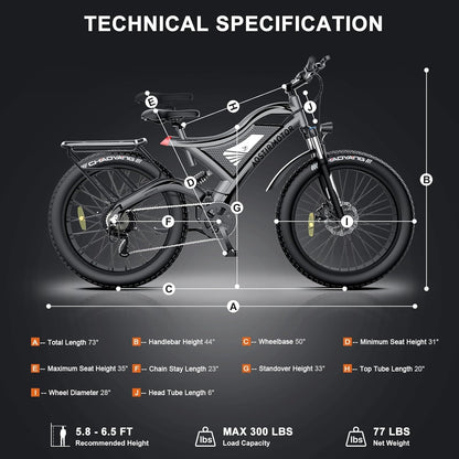 AOSTIRMOTOR S18 All Terrain Electric Mountain Bike